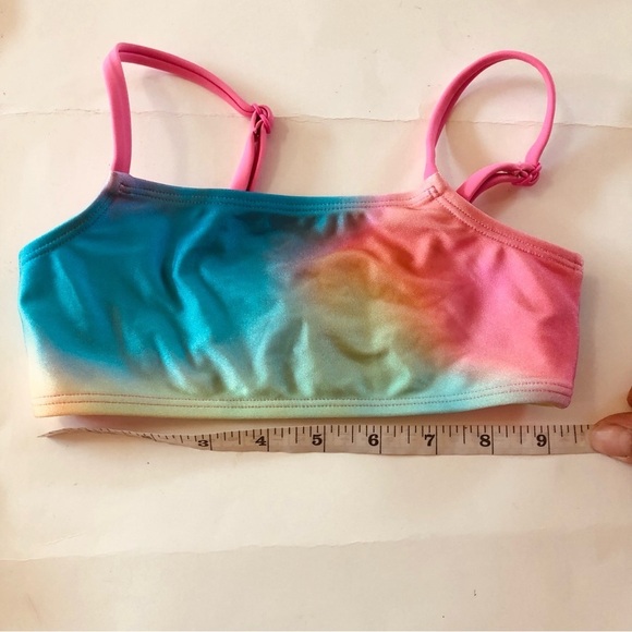 3Pc Bundle Cat & Jack Girls Rashguard Tie Dyed Bralette Bikini Bottom Swimwear - Picture 8 of 13